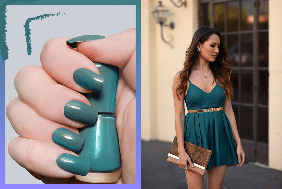 What Color Nail Polish Goes With A Teal Dress?